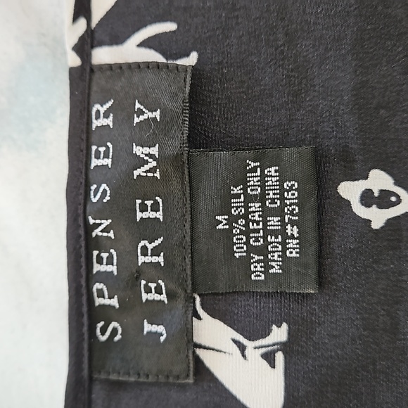 Spenser Jeremy Dog Walking Silk Top Size M - Picture 4 of 11
